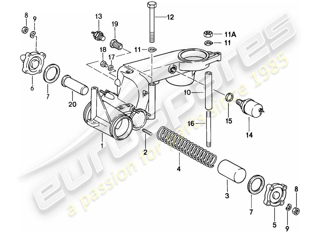 porsche 1985 (911) para-k-jetronic ii diagrama de piezas