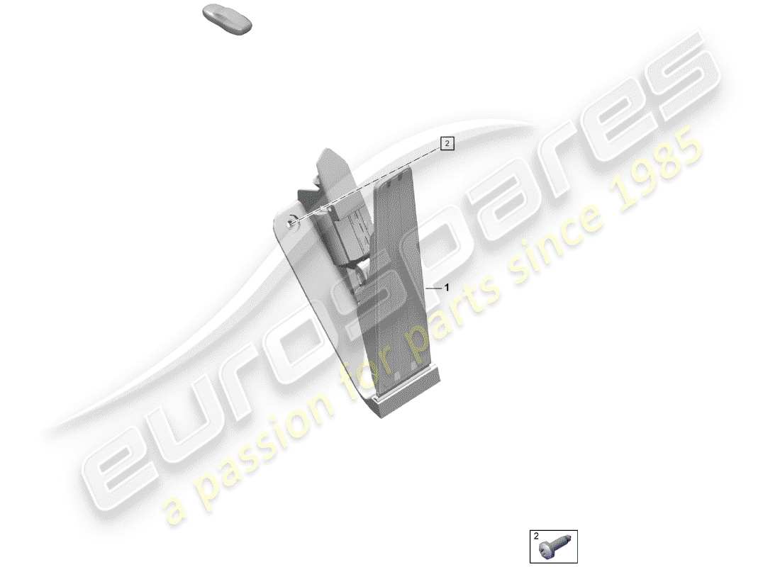 porsche 2020 (718 boxster spyder) brake and acc. pedal assembly diagrama de piezas
