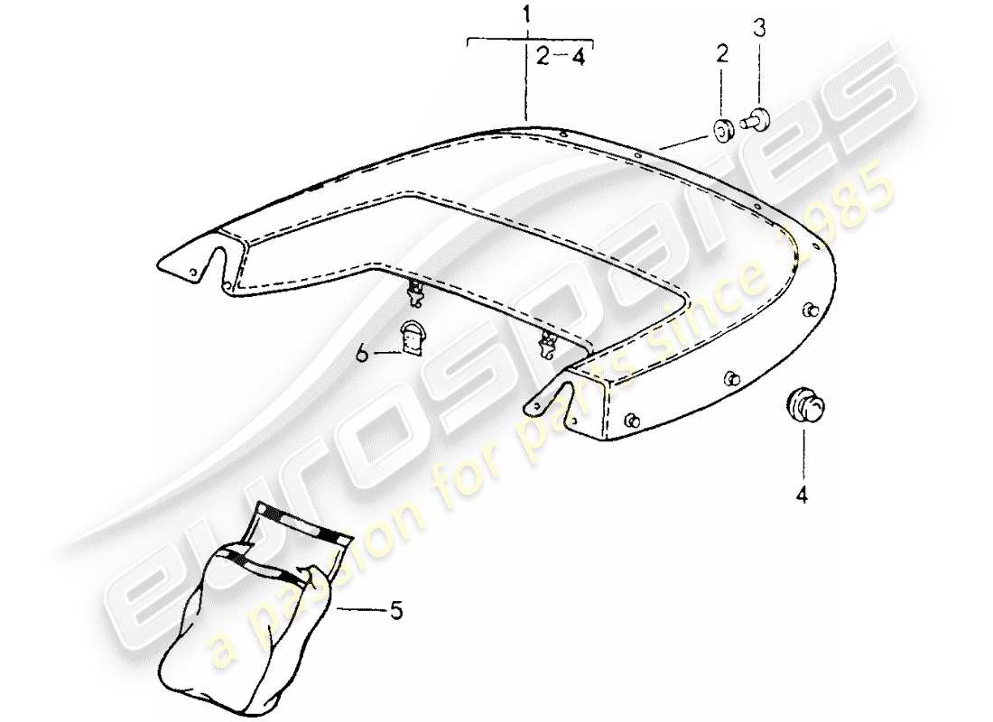 porsche 1990 (964) cubre botas diagrama de piezas