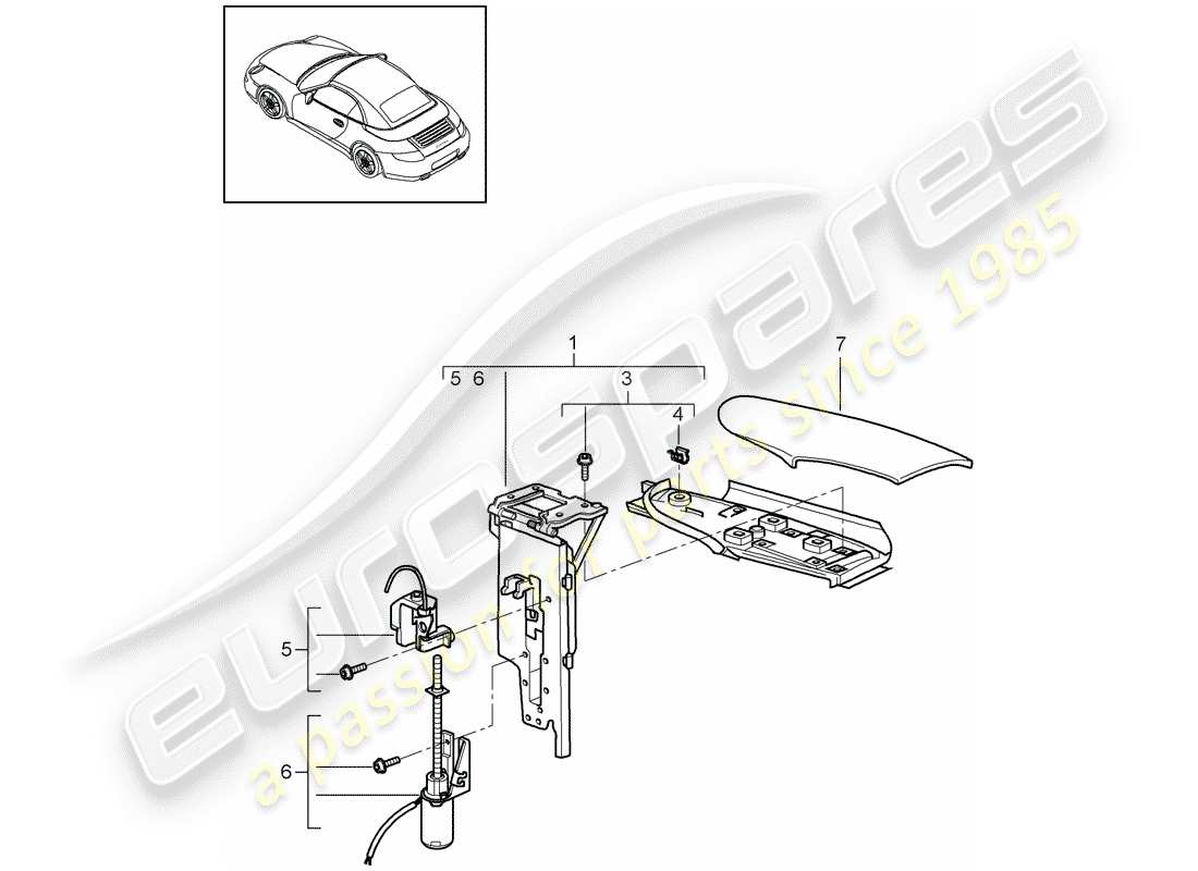 porsche 2011 (997-2) solapa diagrama de piezas