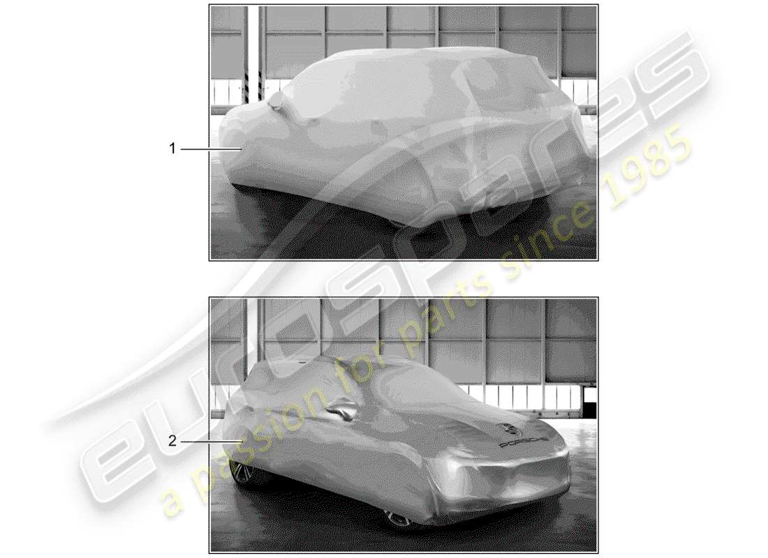 porsche 2013 (tequipment cayenne) diagrama de piezas de la cubierta