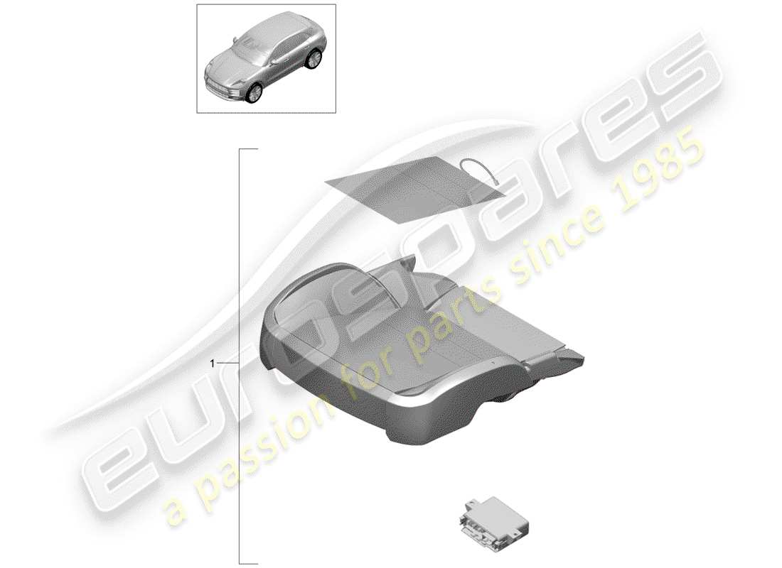 porsche 2019 (macan) diagrama de piezas del kit de reparación