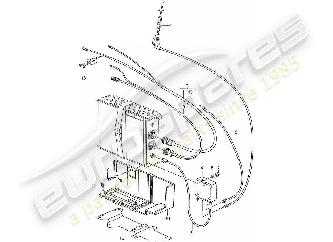 porsche 928 (1988) preparación del teléfono diagrama de piezas