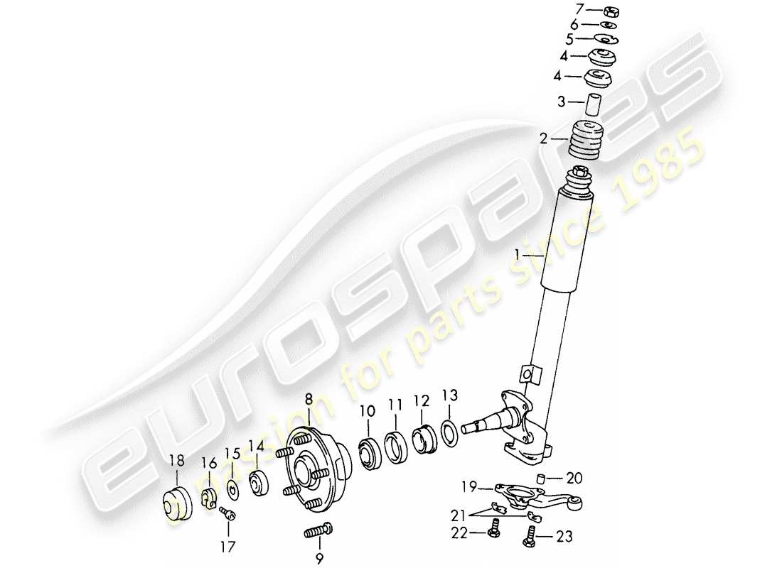 porsche 1966 (911/912) puntal amortiguador - lubricantes - d >> - mj 1968 diagrama de piezas