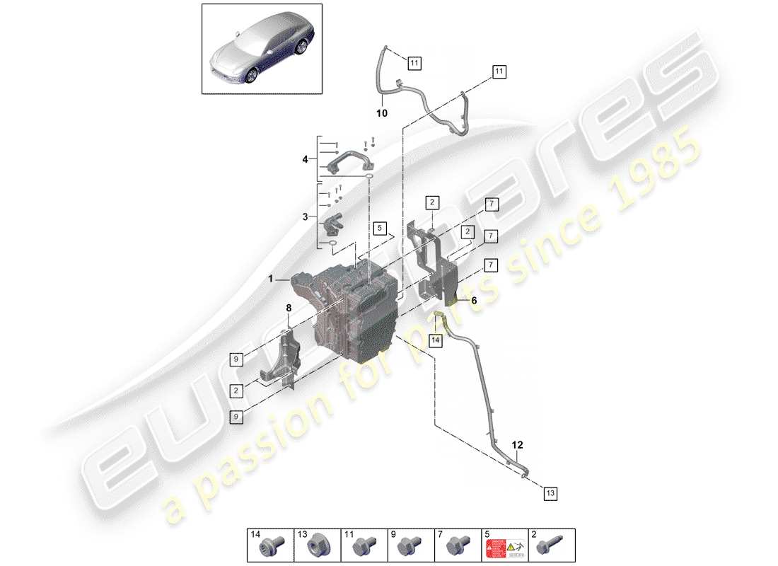 porsche panamera 971 (2017) electrónica de potencia y control- diagrama de piezas