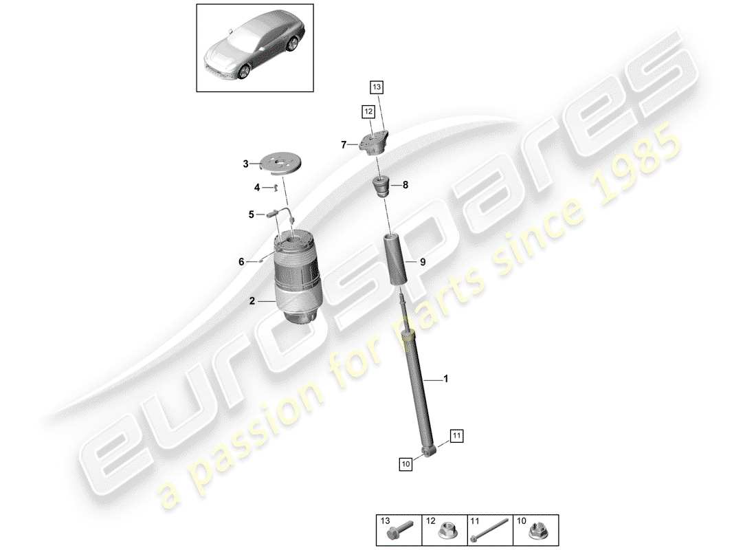 porsche 2020 (panamera 971-1) aire primaveral diagrama de piezas