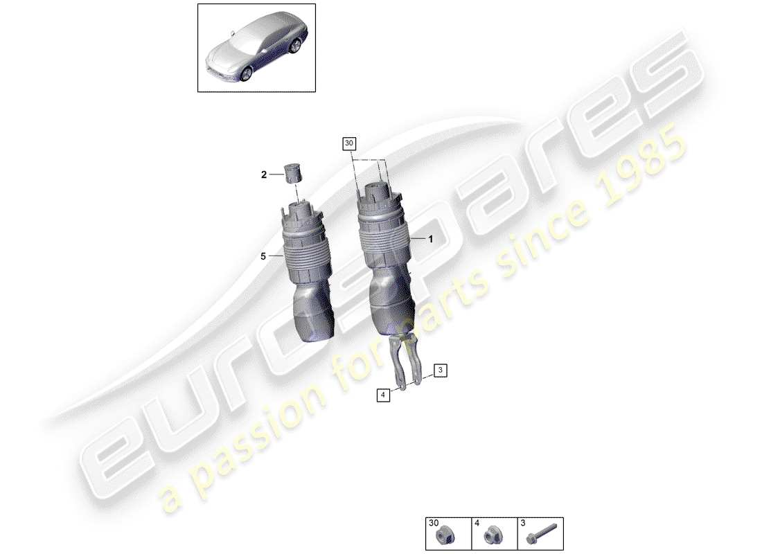 porsche 2020 (panamera 971-1) aire primaveral diagrama de piezas