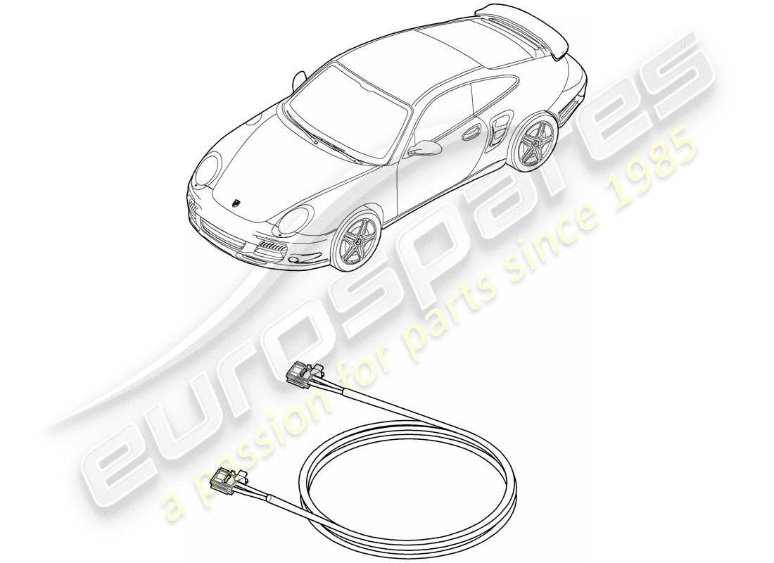 porsche 2011 (997-2 turbo / gt2 rs) fibra óptica ligera diagrama de piezas