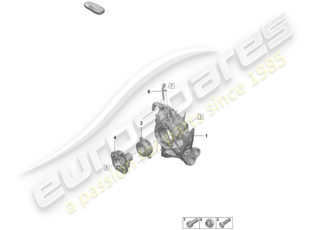 porsche 2020 (992-1) eje posterior diagrama de piezas