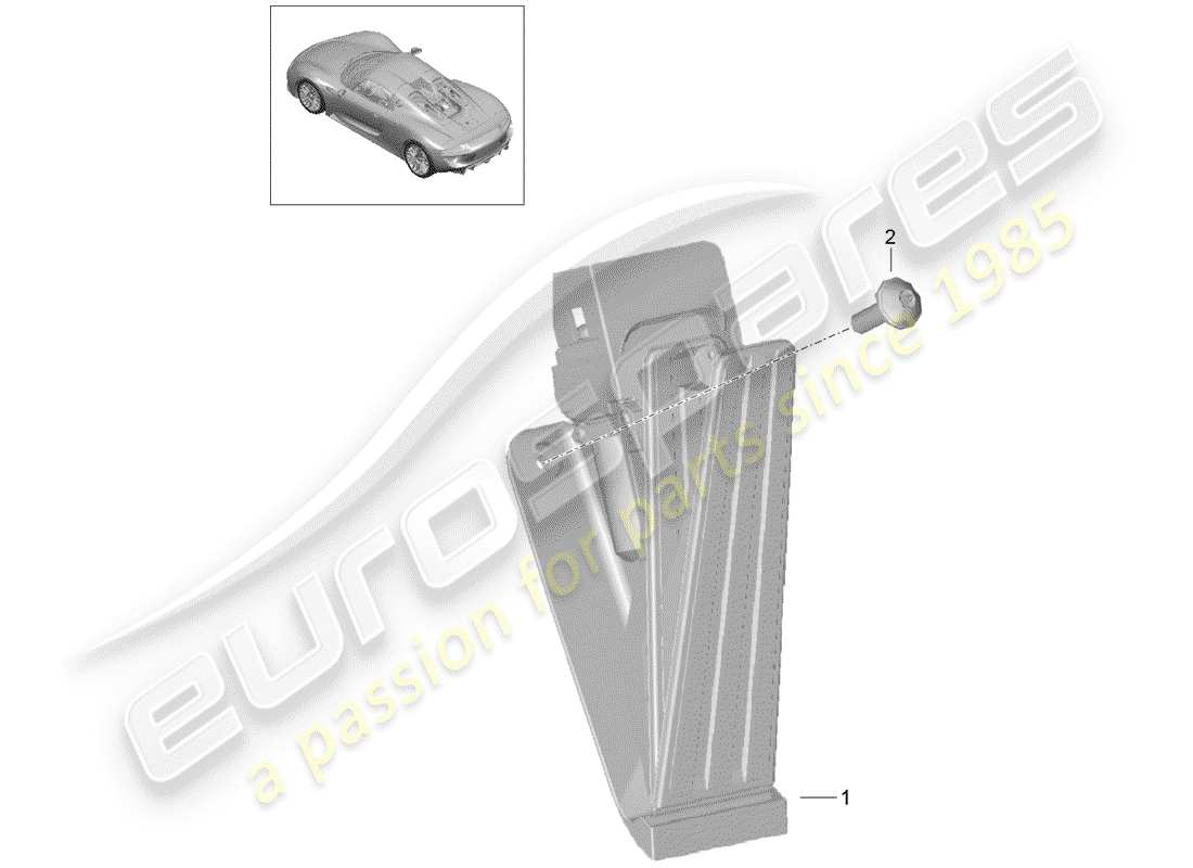 porsche 2015 (918 spyder) diagrama de piezas del control del acelerador