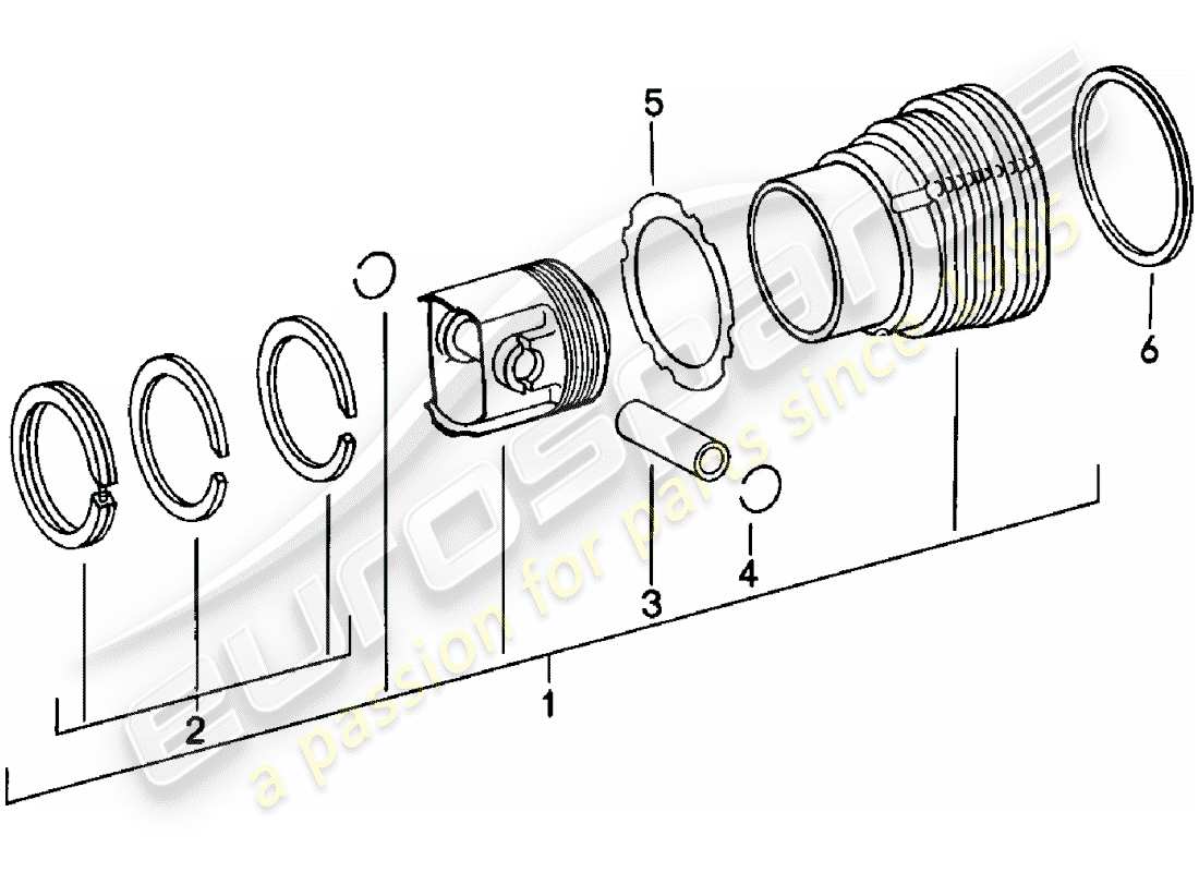 porsche 1982 (911) cilindro con pistones - ver información técnica - gr.1 nr. 30 diagrama de piezas