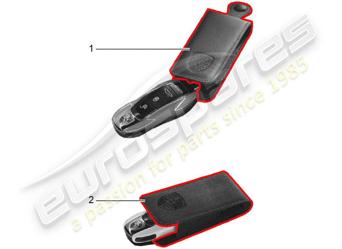 porsche 2014 (tequipment macan) schluessel-etui diagrama de piezas