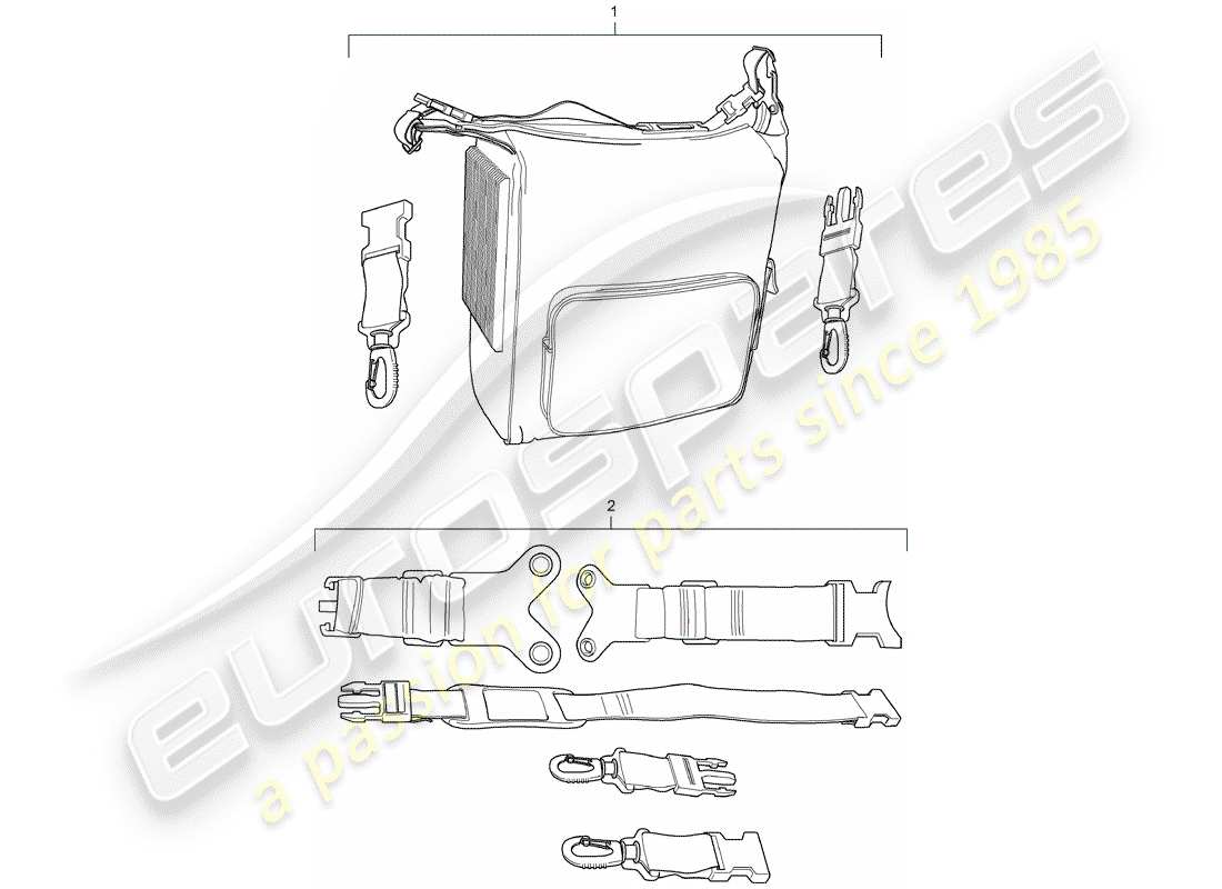 porsche tequipment panamera (2015) diagrama de piezas de la bolsa de refrigeración