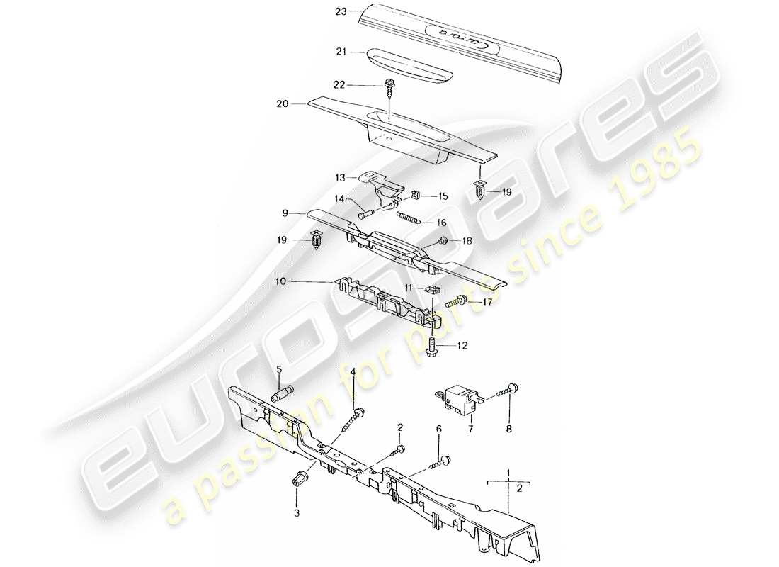 porsche 2003 (996) forro - albergue diagrama de piezas