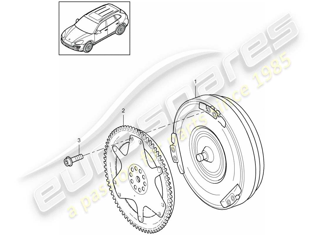 porsche 2016 (cayenne e2 92a) diagrama de piezas tiptronic