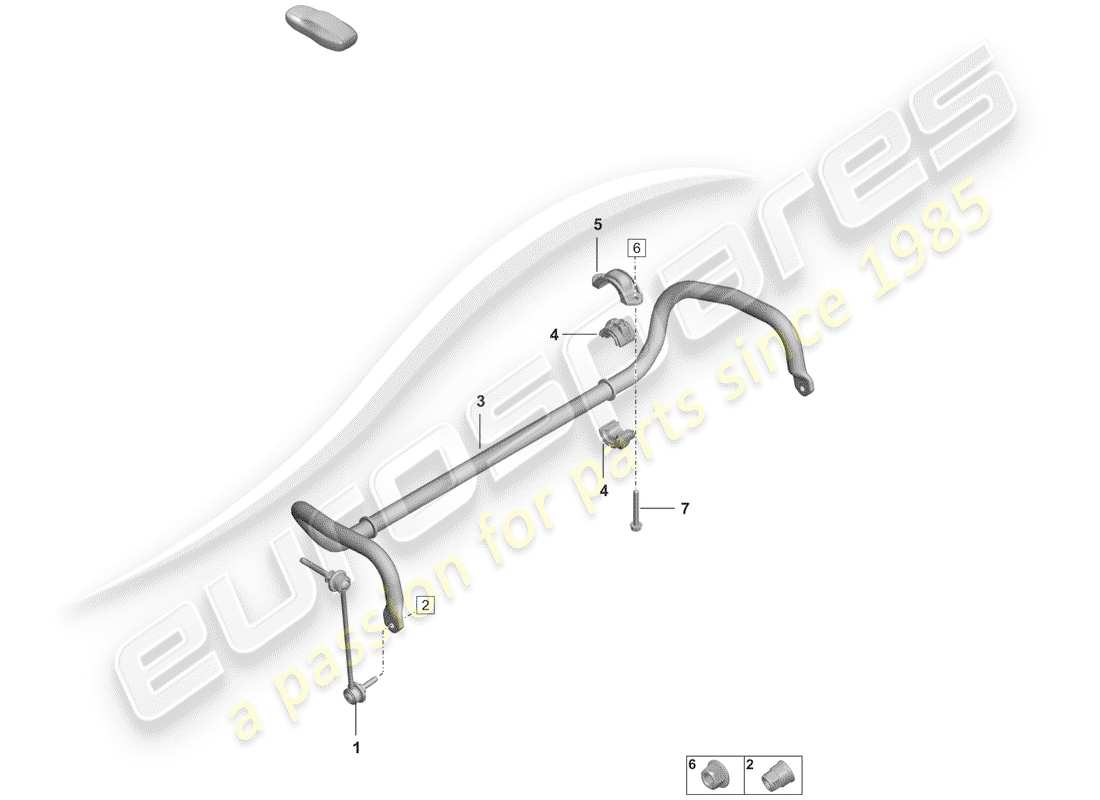 porsche 2019 (992-1) estabilizador diagrama de piezas