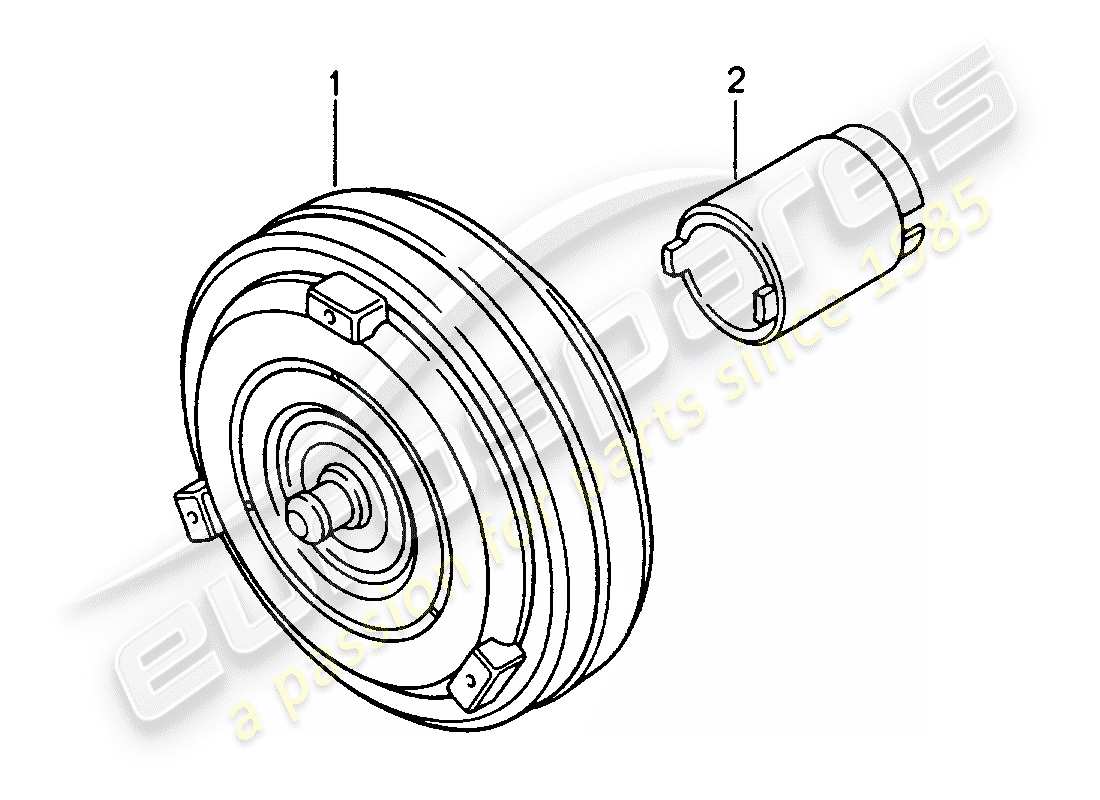 porsche 1994 (968) tiptronic - convertidor de par diagrama de piezas