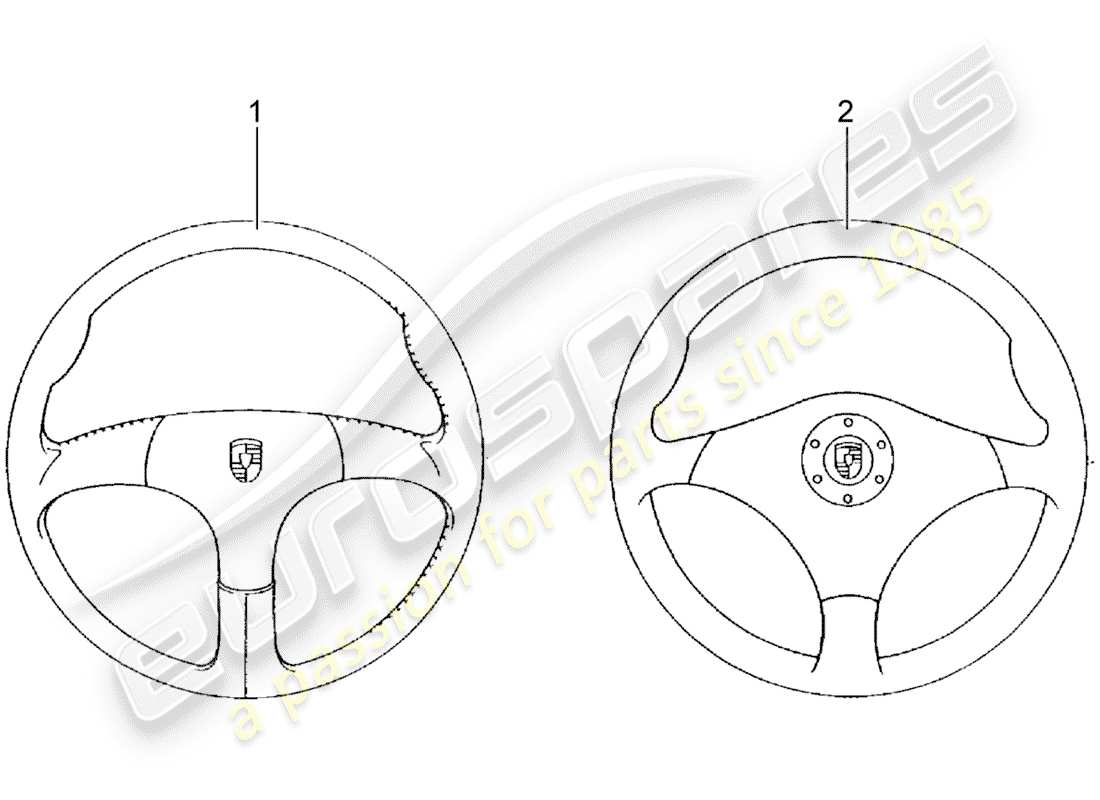 porsche 2013 (accessories) volante deportivo - sin: - airbag esquema de piezas