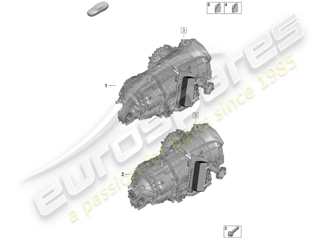 porsche 2019 (992-1) 8-speed caja de cambios de doble embrague diagrama de piezas