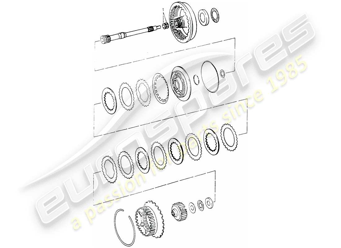 porsche 1994 (964) tiptronic - eje de transmisión diagrama de piezas