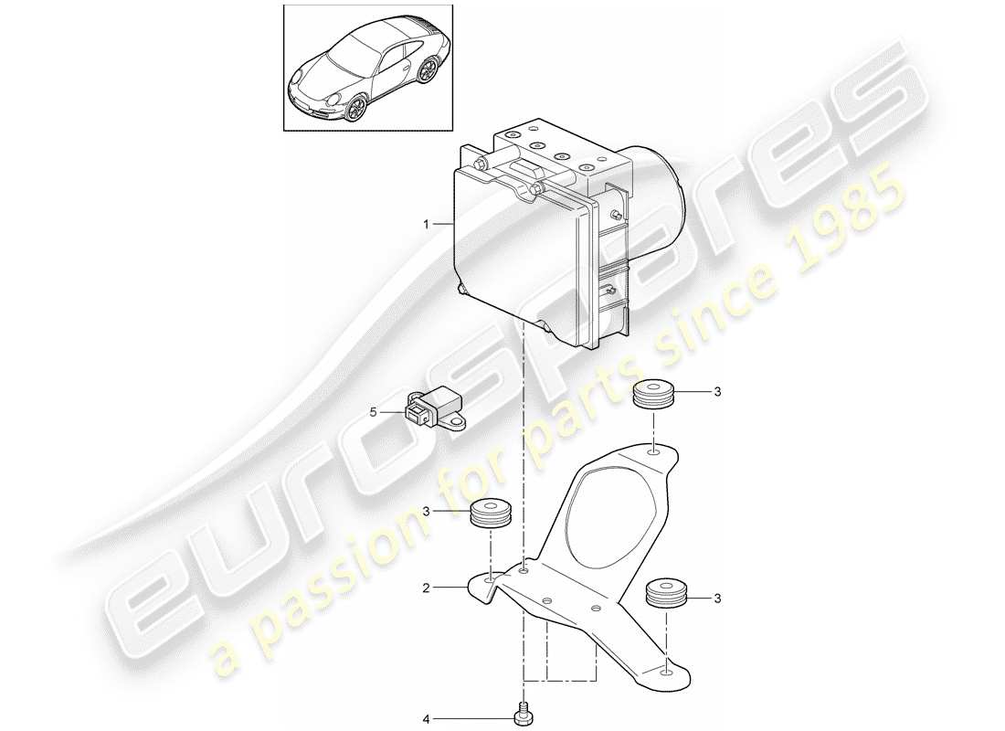 porsche 2012 (997-2) unidad hidraulica diagrama de piezas
