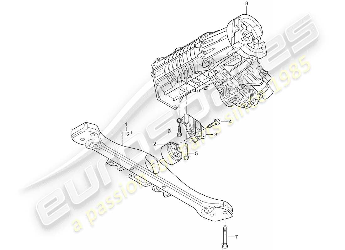 porsche 2006 (cayenne e1 9pa) caja de transferencia diagrama de piezas