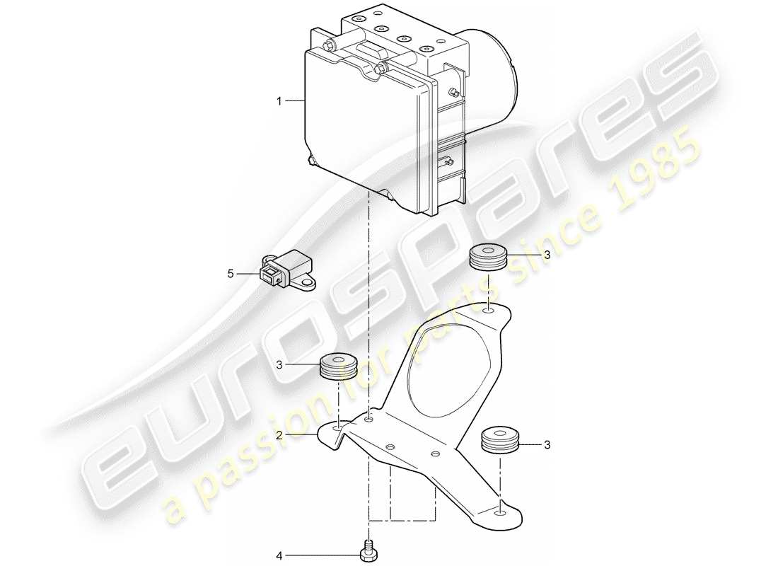 porsche 2007 (997-1 gt3) unidad hidraulica diagrama de piezas