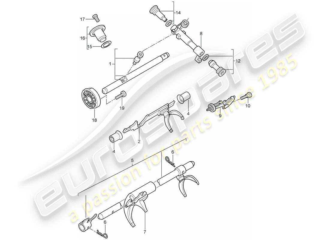 porsche 2008 (987 cayman) manual gearbox diagrama de piezas