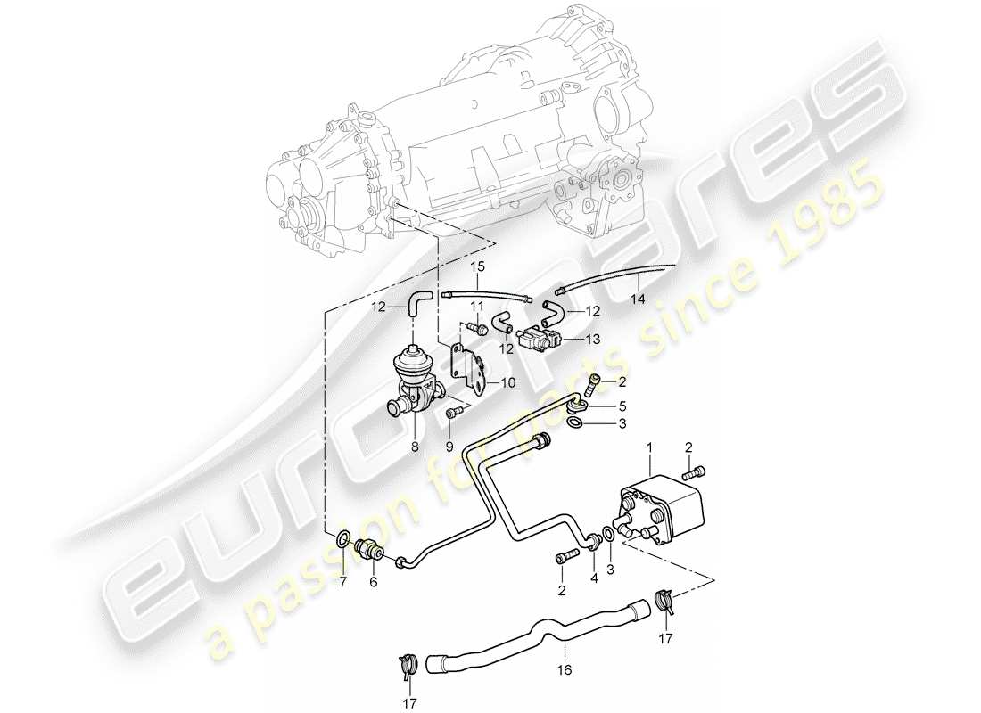 porsche 2009 997-2 turbo / gt2 tiptronic diagrama de piezas