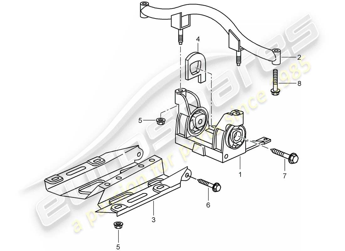 porsche 2009 997-2 turbo / gt2 diagrama de piezas de suspensión de transmisión