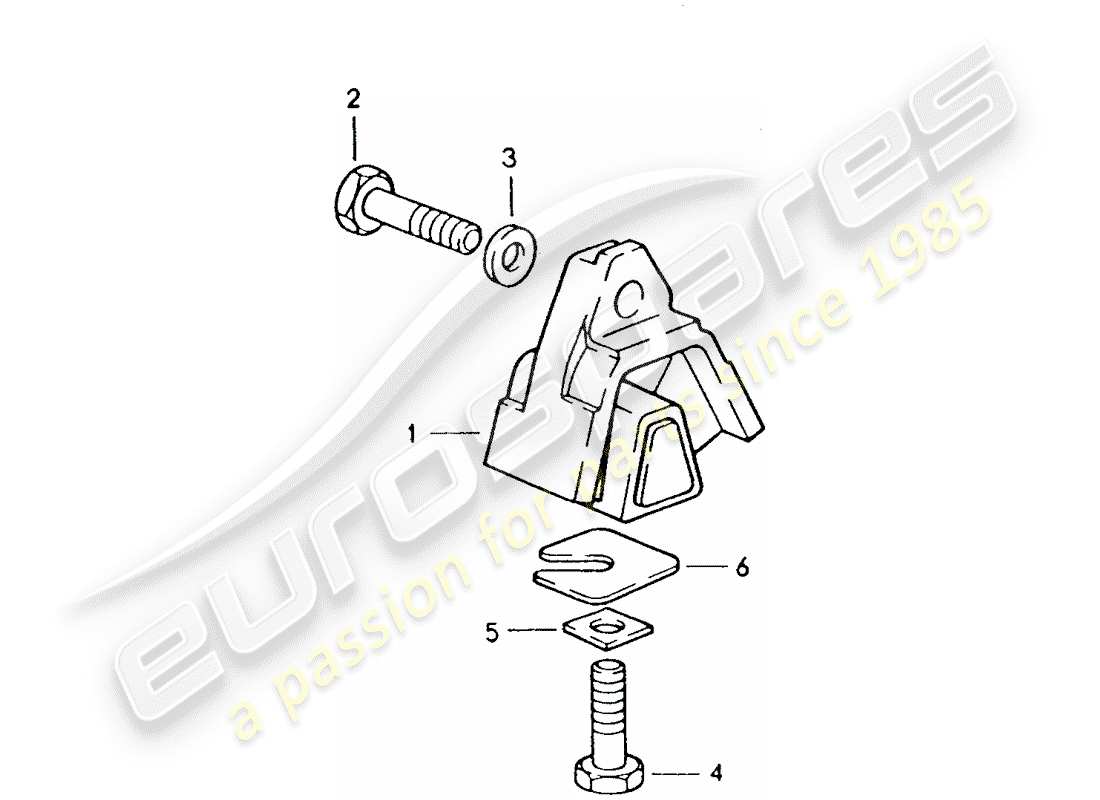porsche 1993 (928) transmisión automática - suspensión de la transmisión diagrama de piezas
