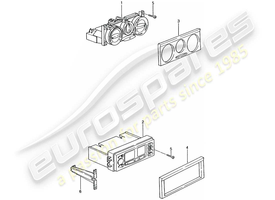 porsche 2002 (996 gt3) interruptor de control diagrama de piezas