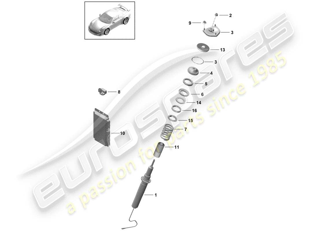 porsche 991r/gt3/rs (2015) diagrama de piezas del amortiguador de vibraciones