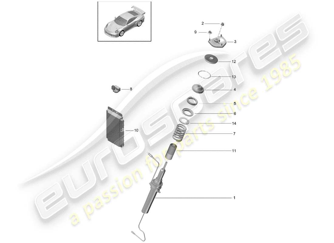 porsche 991 turbo (2020) diagrama de piezas del amortiguador de vibraciones
