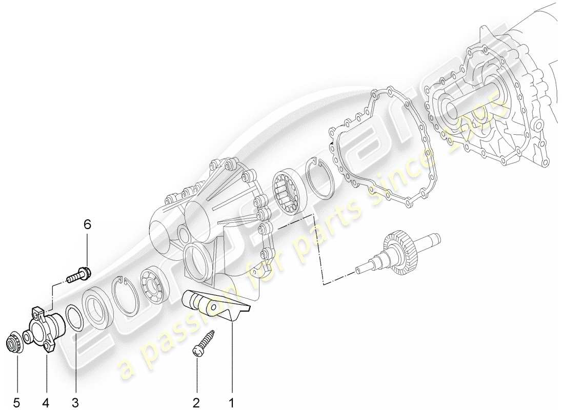 porsche 996 t/gt2 (2003) tiptronic - total rueda - mecanismo de conducción diagrama de piezas