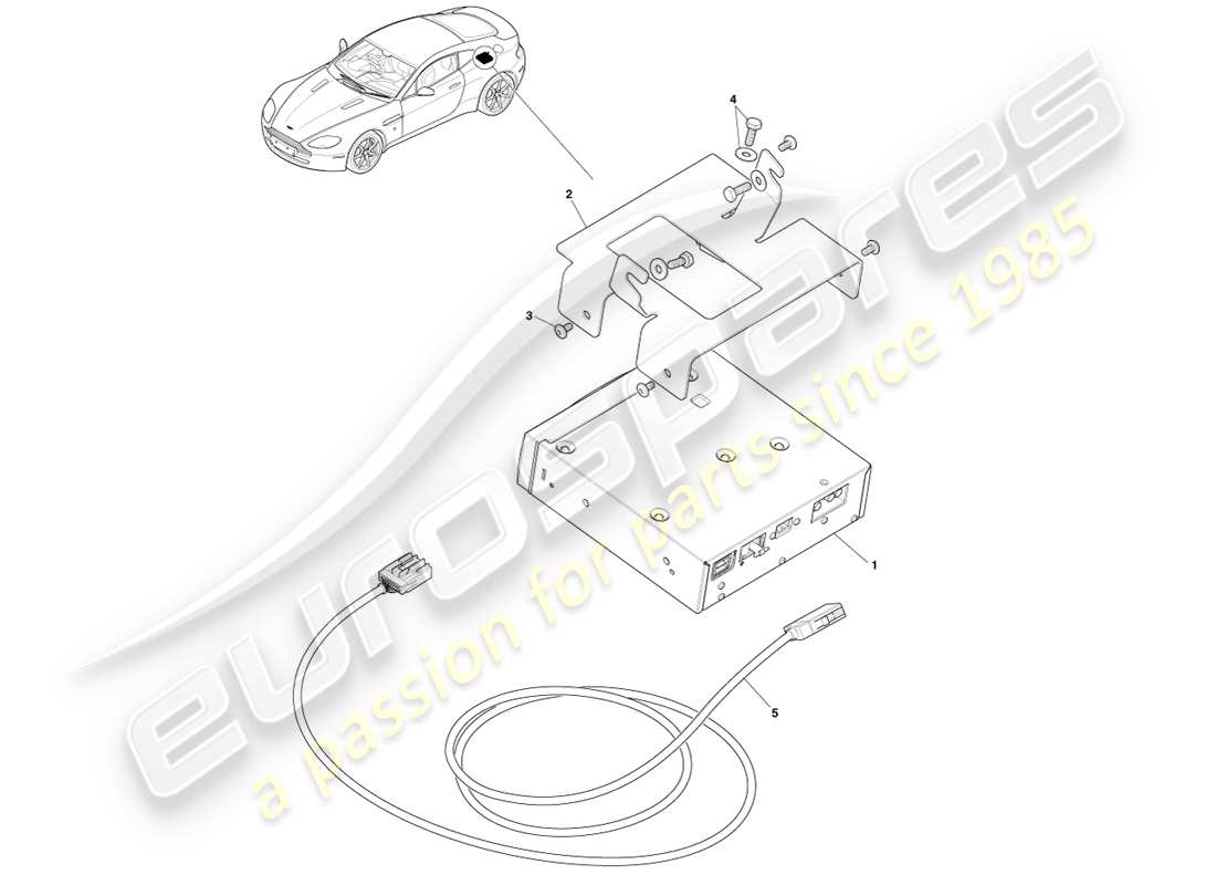 aston martin v8 vantage (2005) navegación, al diagrama de pieza 12my