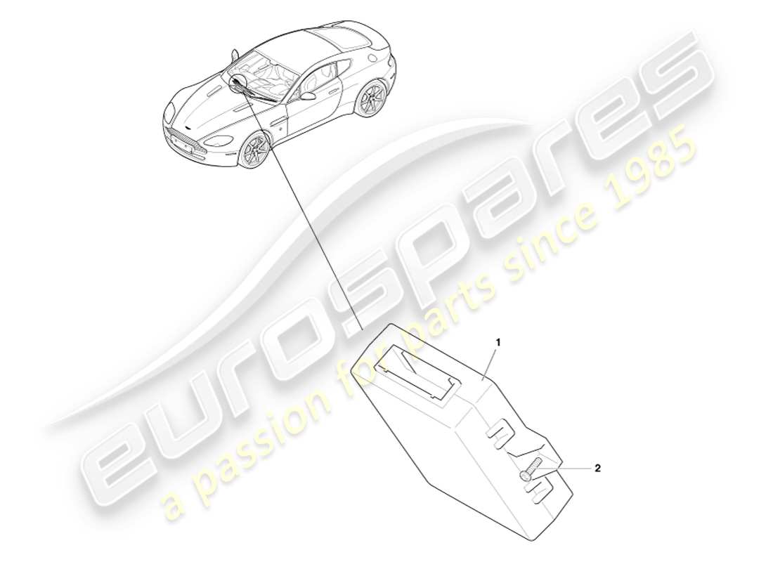 aston martin v8 vantage (2005) diagrama de piezas del controlador de nivelación de faros