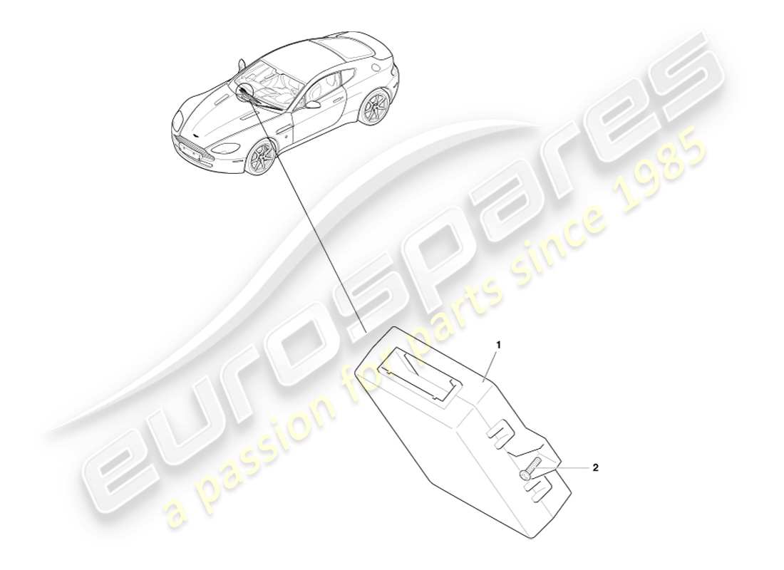 aston martin v8 vantage (2007) diagrama de piezas del controlador de nivelación de faros