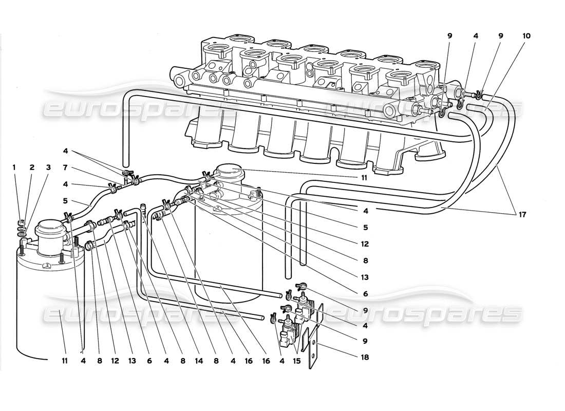 lamborghini diablo gt (1999) fuel system diagrama de piezas