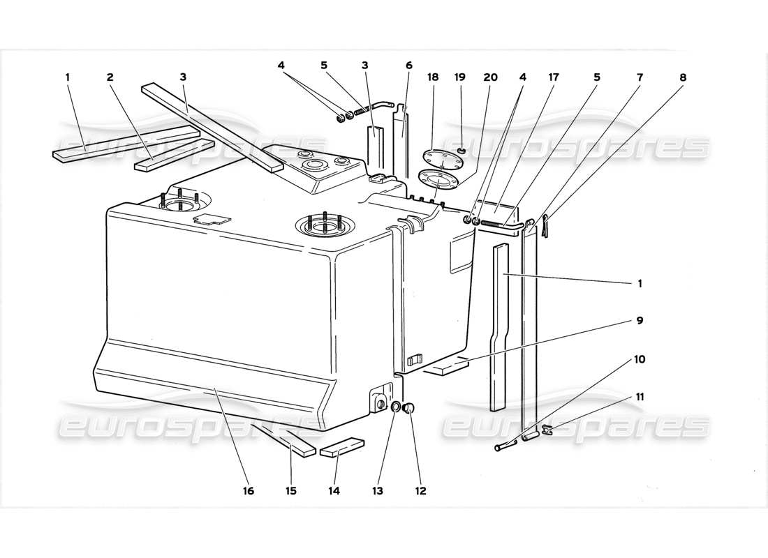 lamborghini diablo gt (1999) fuel system diagrama de piezas
