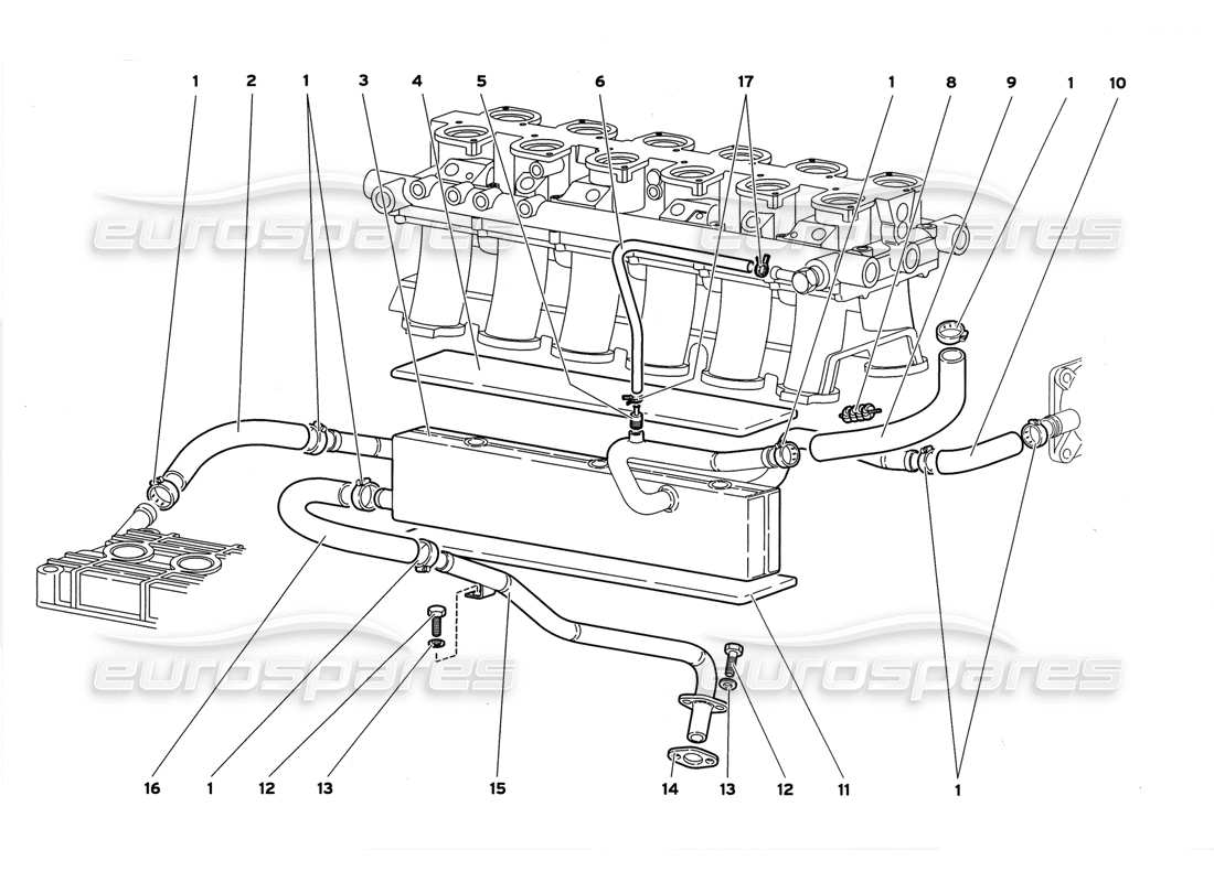 lamborghini diablo gt (1999) sistema de respiración de aceite del motor diagrama de piezas