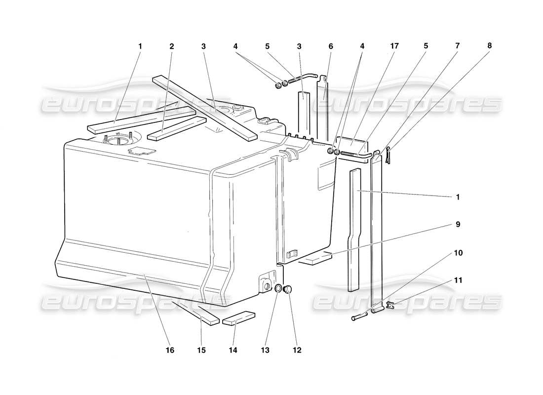 lamborghini diablo sv (1998) fuel system diagrama de piezas