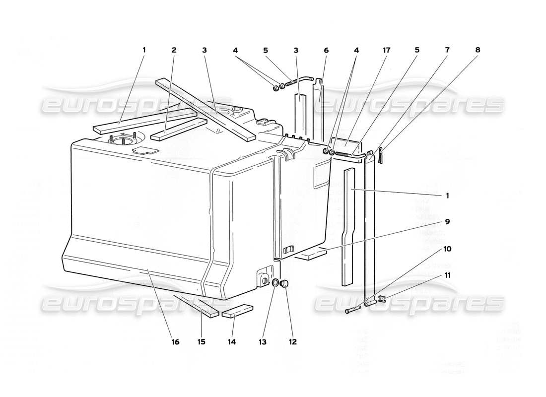 lamborghini diablo sv (1999) diagrama de piezas del sistema de combustible (con código de adaptador 0062001647, consulte la tabla 62.02.00) (para automóviles sin inserción rápida de combustible)