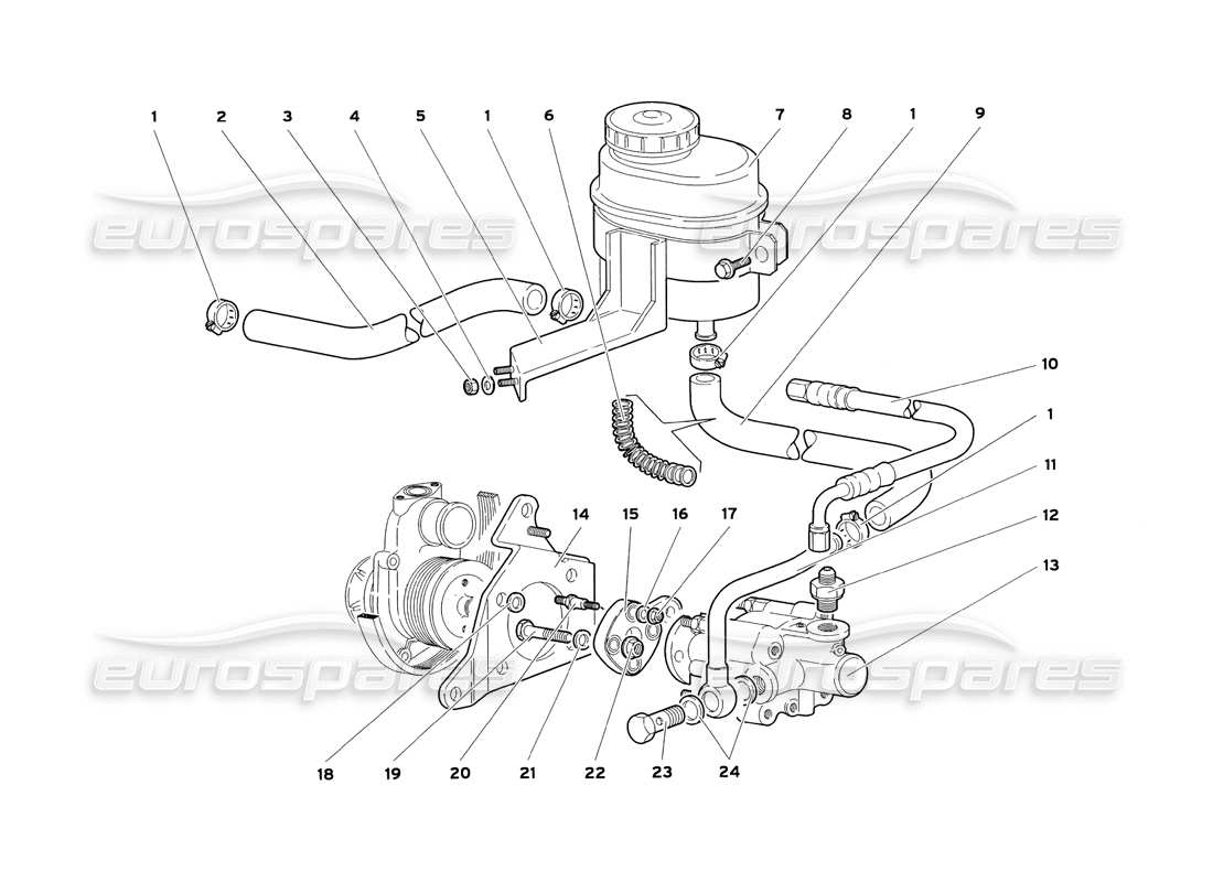 lamborghini diablo sv (1999) direccion diagrama de piezas