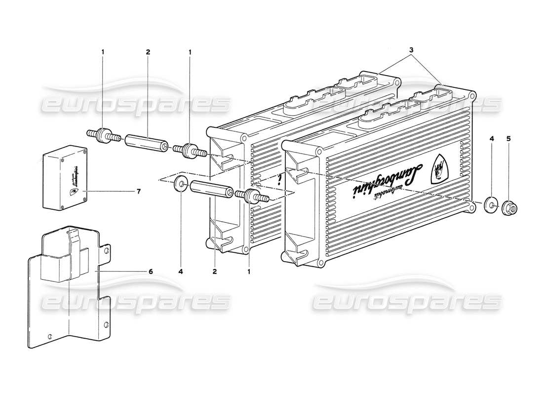 lamborghini diablo 6.0 (2001) diagrama de piezas de las unidades de inyección electrónica