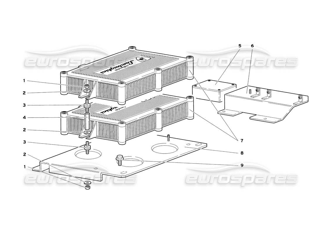 lamborghini diablo sv (1999) diagrama de piezas de las unidades de inyección electrónica