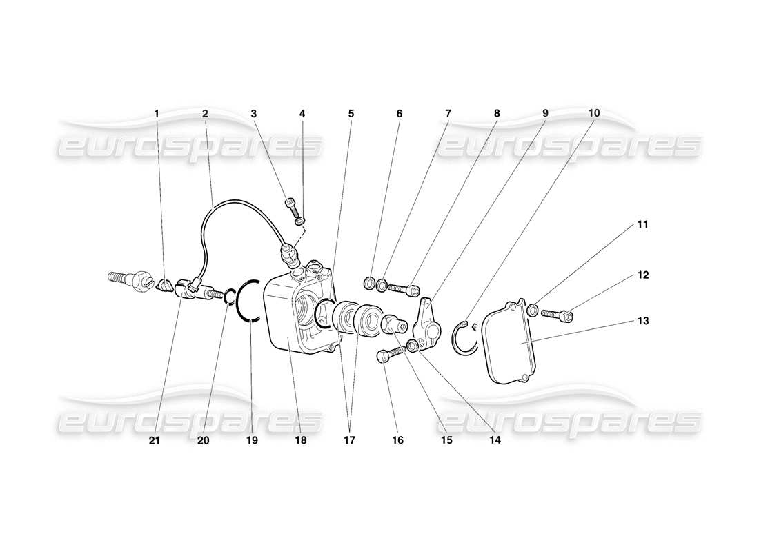 lamborghini diablo sv (1998) diagrama de piezas de los sensores de fase