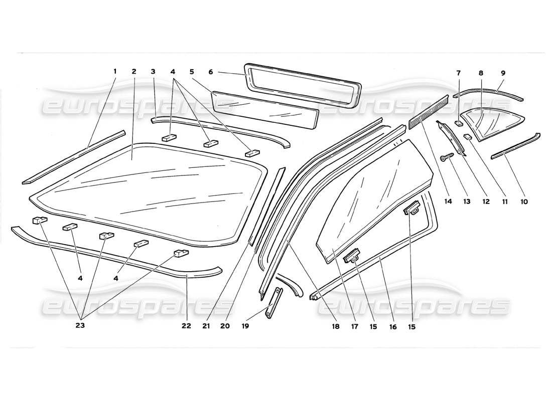 lamborghini diablo gt (1999) vaso diagrama de piezas
