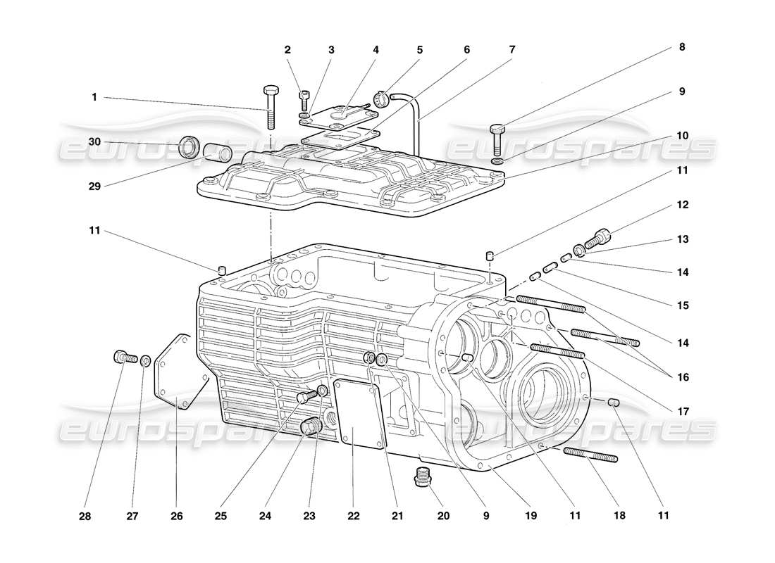 lamborghini diablo sv (1998) caja de cambios diagrama de piezas