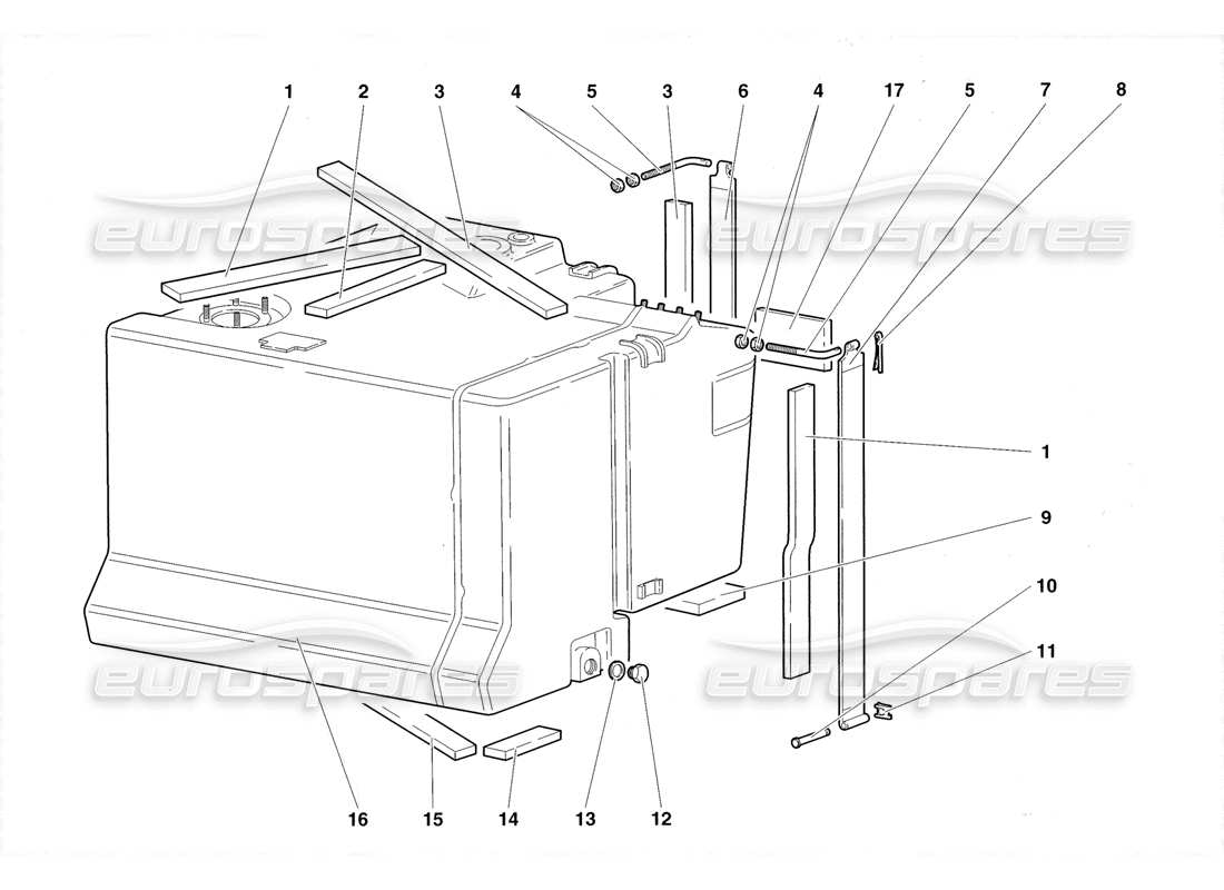 lamborghini diablo roadster (1998) fuel system diagrama de piezas